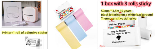 Portable Mini Thermal Label Printer Home Photo Printer Student Wrong