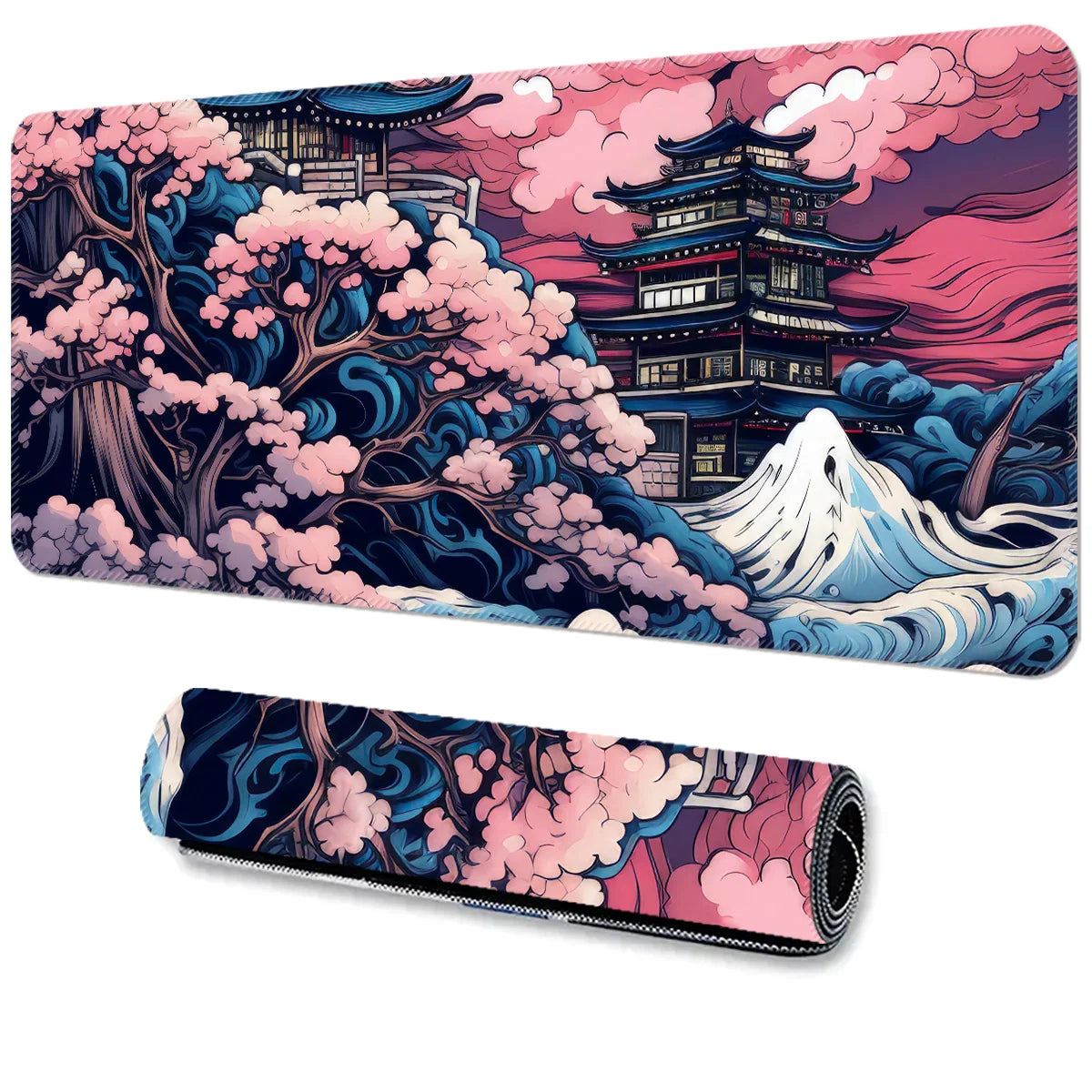 XXL Custom Branded High Quality Gaming Mouse Pad Durable Rubber Desk Pad with Stitched Sublimation Logo