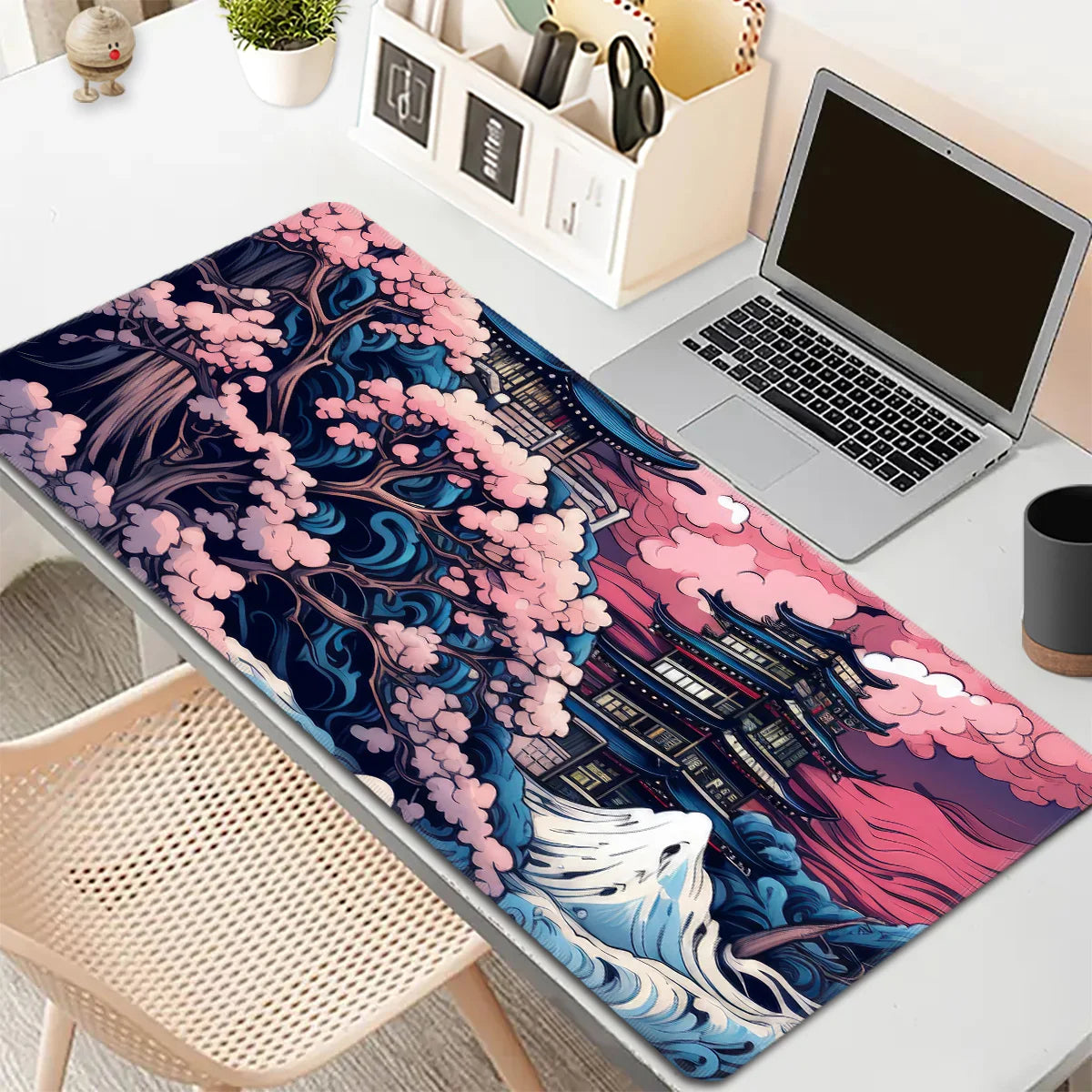 XXL Custom Branded High Quality Gaming Mouse Pad Durable Rubber Desk Pad with Stitched Sublimation Logo