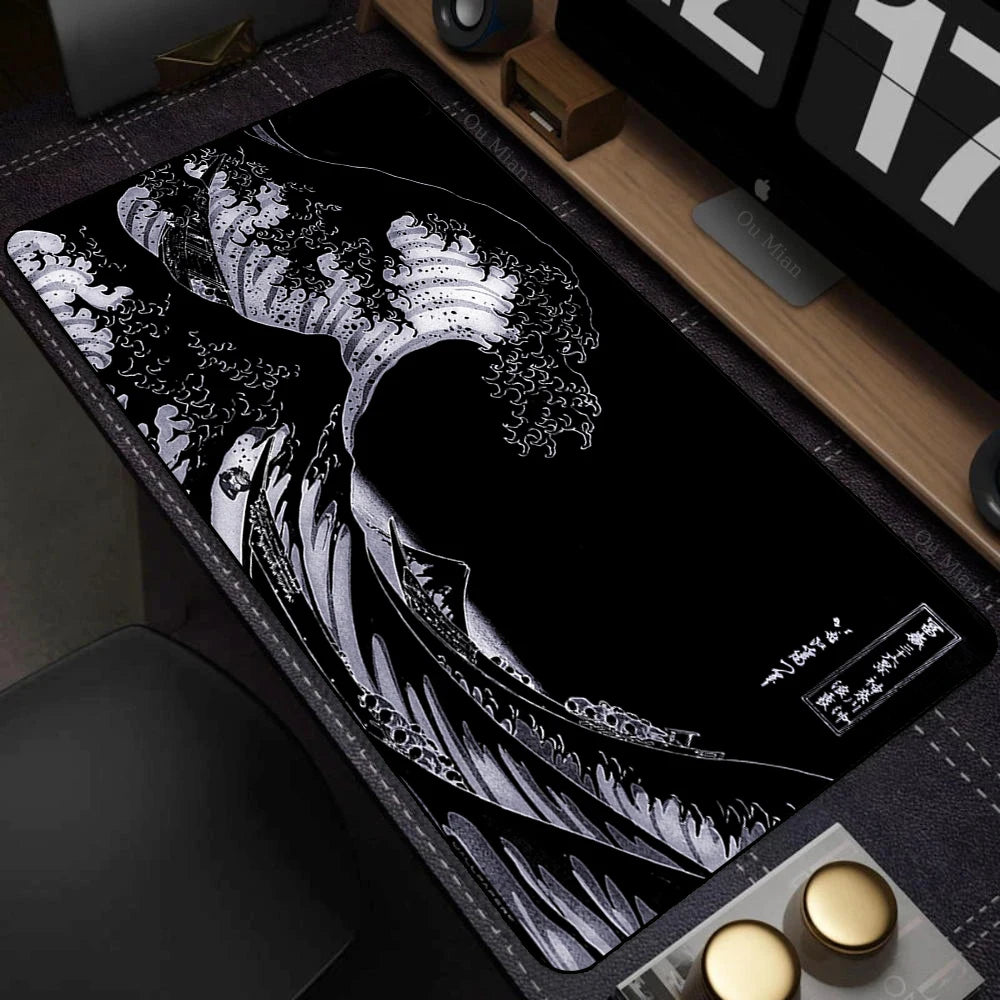 Japanese The Great Wave off Kanagawa Mouse Pad Large Computer Office Game Table Mats XL Rubber HD Gaming Mousepads Long Desk Mat