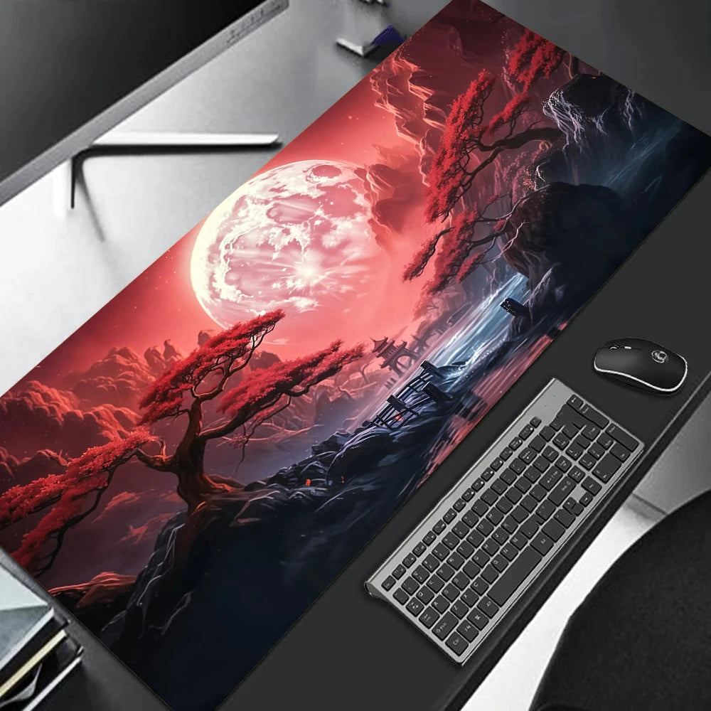 Cherry Blossom Mouse Pad Sakura Japanese Gaming Home Mousepad XXL Keyboard Mat Office Carpet Laptop Mice Pad Desk Accessory