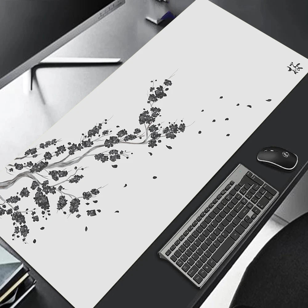 Cherry Blossom Mouse Pad Sakura Japanese Gaming Home Mousepad XXL Keyboard Mat Office Carpet Laptop Mice Pad Desk Accessory