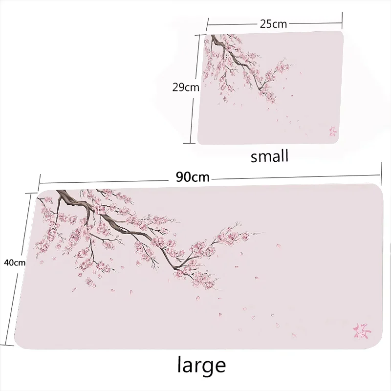 Desk Mat Torii Art Rugs Laptop Gamer Table Cushion Japanese Style Pink Sakura Mouse Pad Black White XXL Gaming Office Mats Large