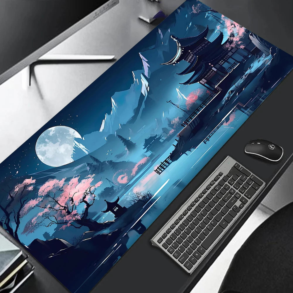 Cherry Blossom Mouse Pad Sakura Japanese Gaming Home Mousepad XXL Keyboard Mat Office Carpet Laptop Mice Pad Desk Accessory