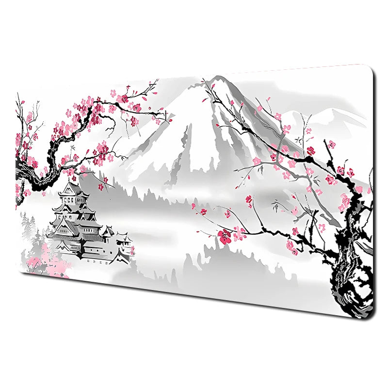 Cherry Blossom Mouse Pad Sakura Japanese Gaming Home Mousepad XXL Keyboard Mat Office Carpet Laptop Mice Pad Desk Accessory